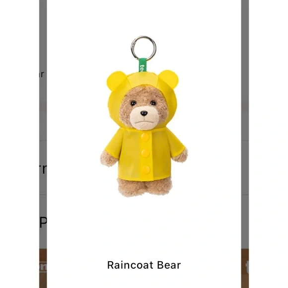 NEW AUTHENTIC UNOPENED POP MART TED 2 Bear Series Plush Pendant - Raincoat Bear - Picture 1 of 9
